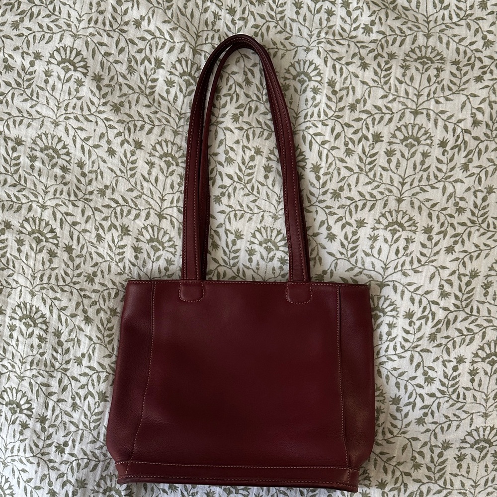 Coach • Vintage Maroon Two Handle Tote